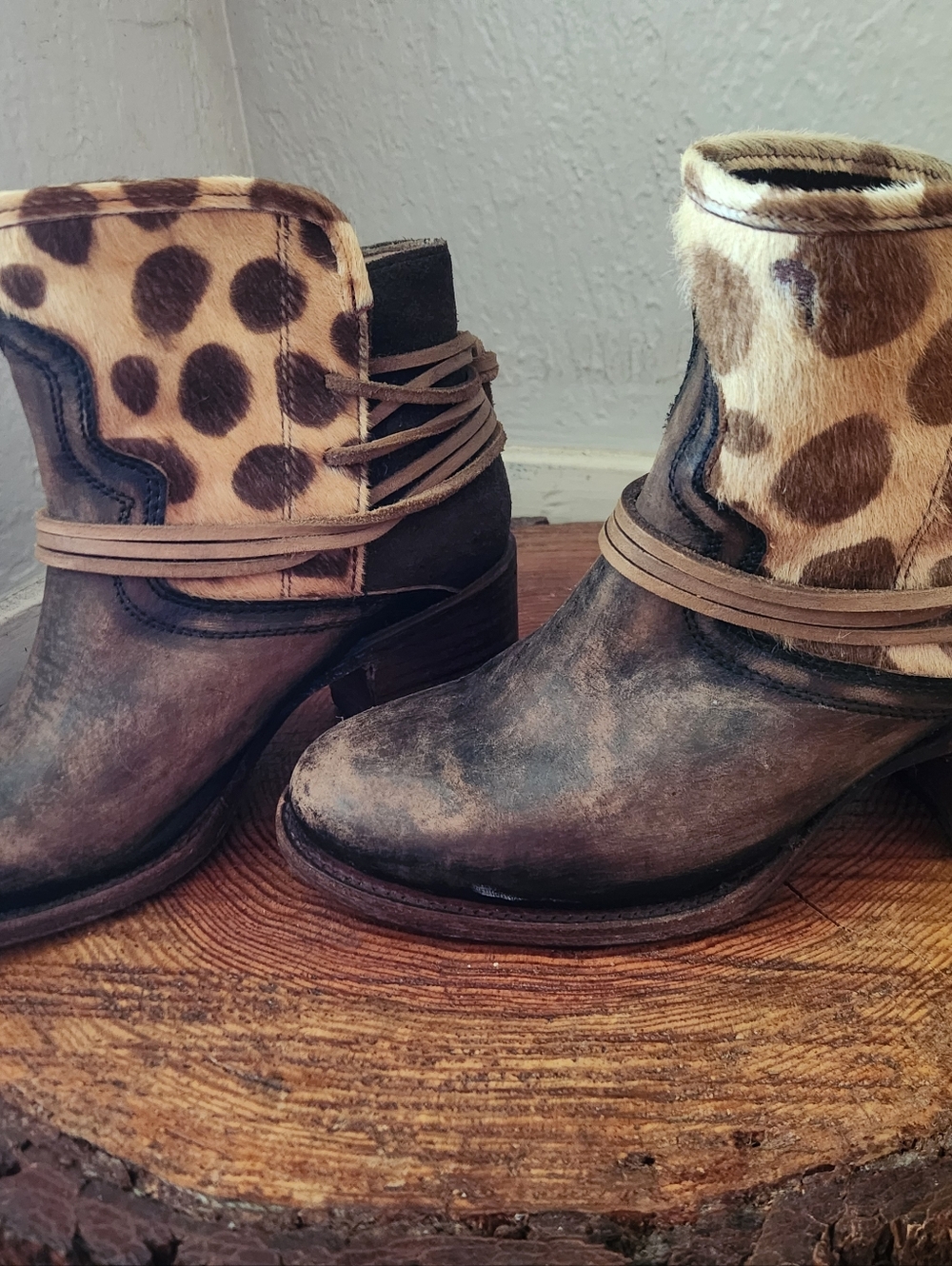 Freebird Casey Leopard Boots - Brown Size 7 - Picture 5 of 9